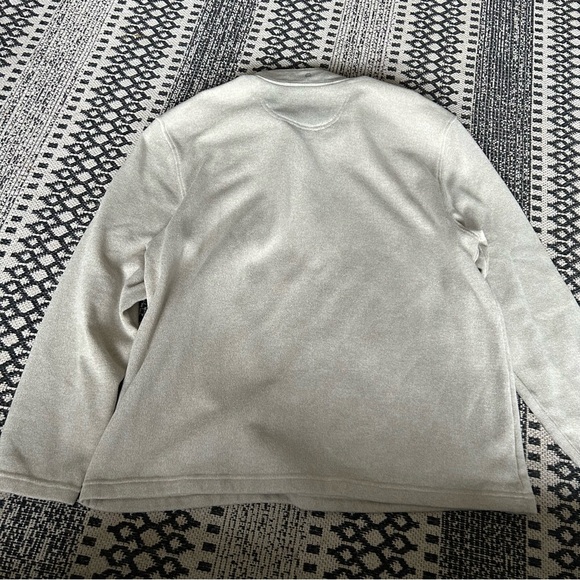 IZOD Advantage Performance Cream Quarter Zip Fleece - Picture 3 of 7